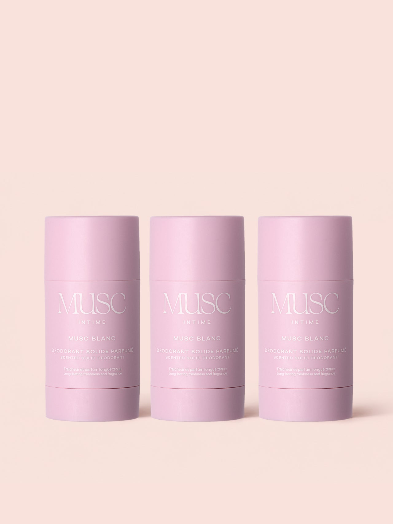 3 Déodorants Solides Parfumés - Musc Blanc Image