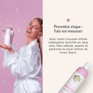 Mousse intime nettoyante au Musc Blanc (150ml) - Musc Intime