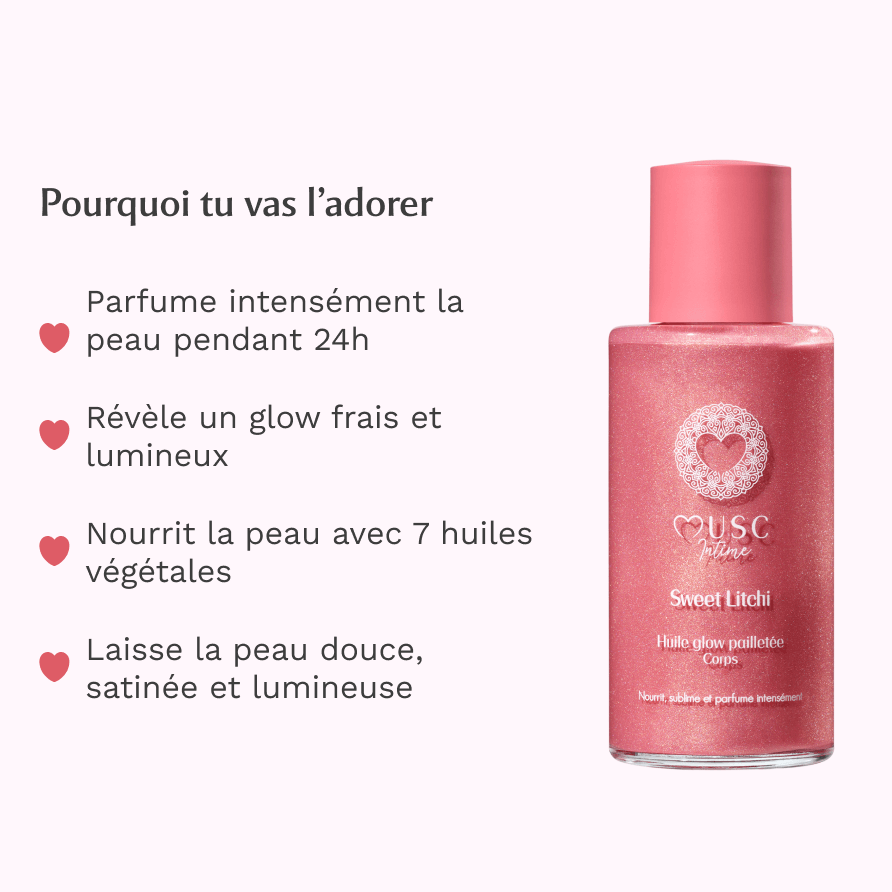 Huile Glow Pailletée Corps Sweet Litchi Image