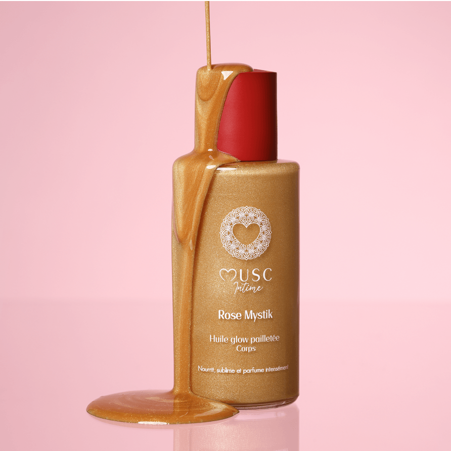 Huile Glow Pailletée Corps Rose Mystik Image