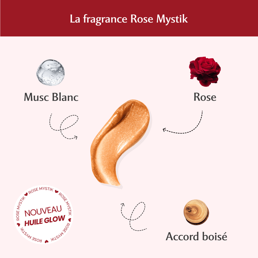 Huile Glow Pailletée Corps Rose Mystik Image