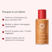 Huile Glow Pailletée Corps Rose Mystik Image