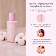Huile Glow Pailletée Corps Musc Blanc Image