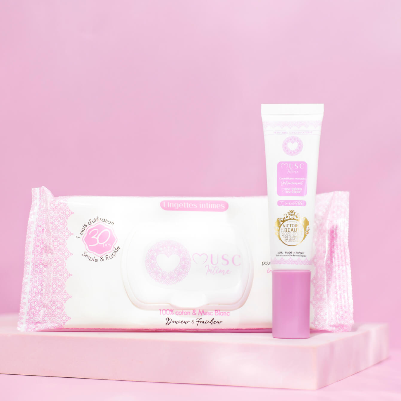 Gel Parfumant + Lingettes Musc Blanc Image