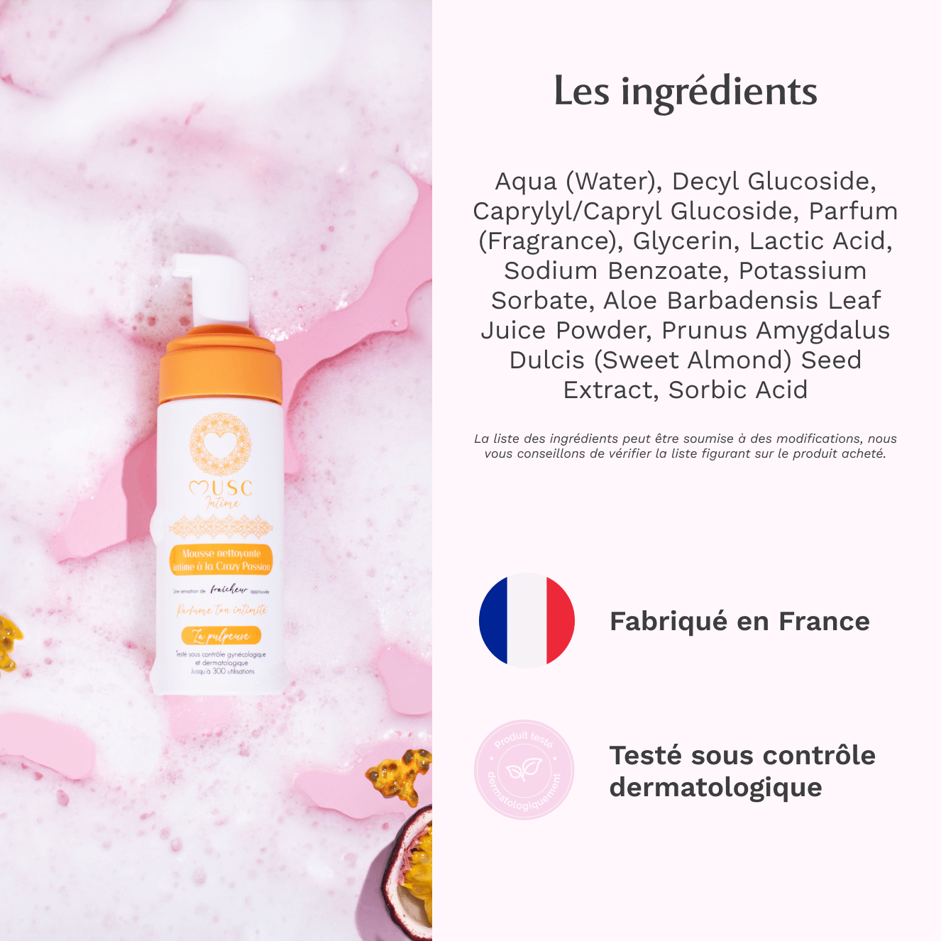 Gel Parfumant Intime Musc Intime Crazy Passion - La Pulpeuse, Parfum Orange, Neuf