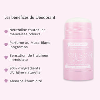 Lot de 2 Déodorants Musc Blanc