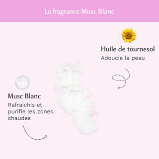 Lot de 2 Déodorants Musc Blanc