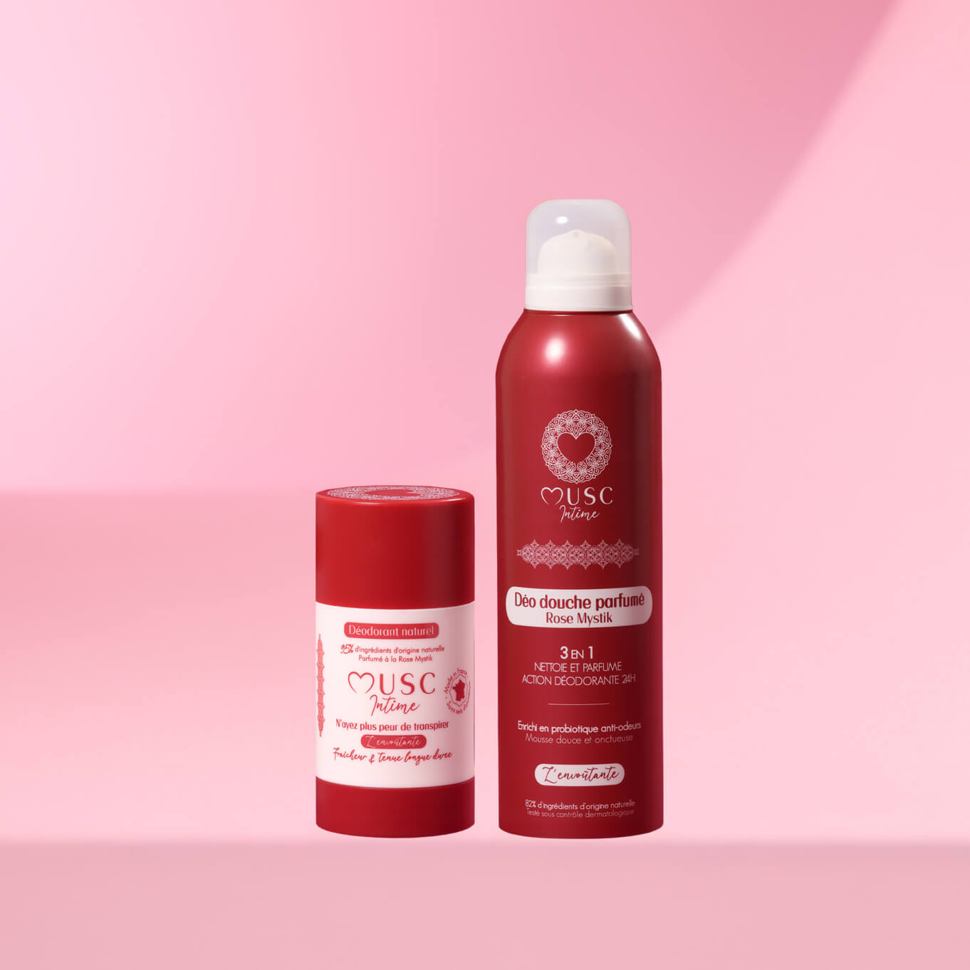 Solid deodorant and Mystik Rose shower deodorant Image