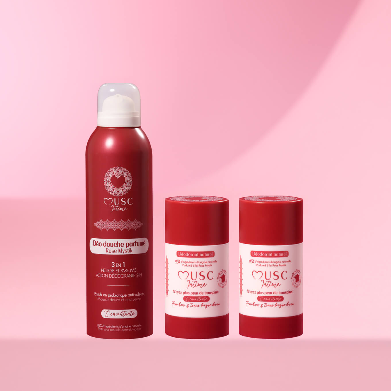 Set van 2 vaste deodorants en douchedeodorant met Rose Mystik Image