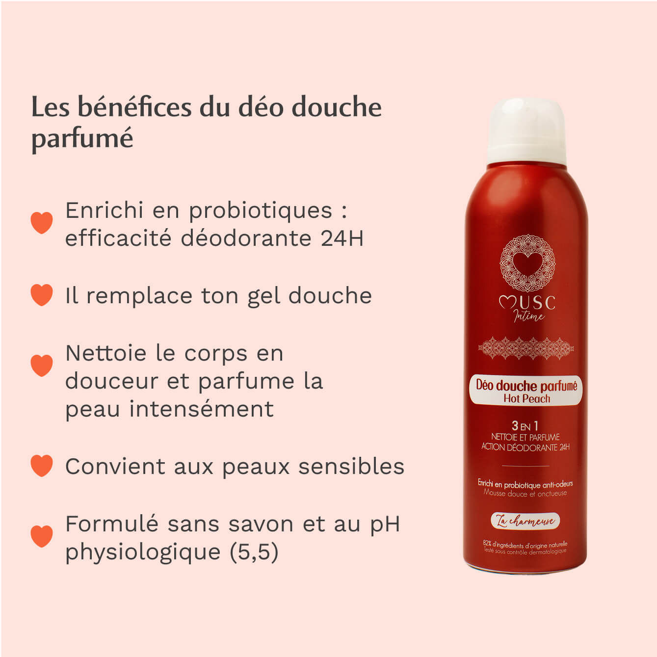 Déo douche parfumé Hot Peach - La Charmeuse Image