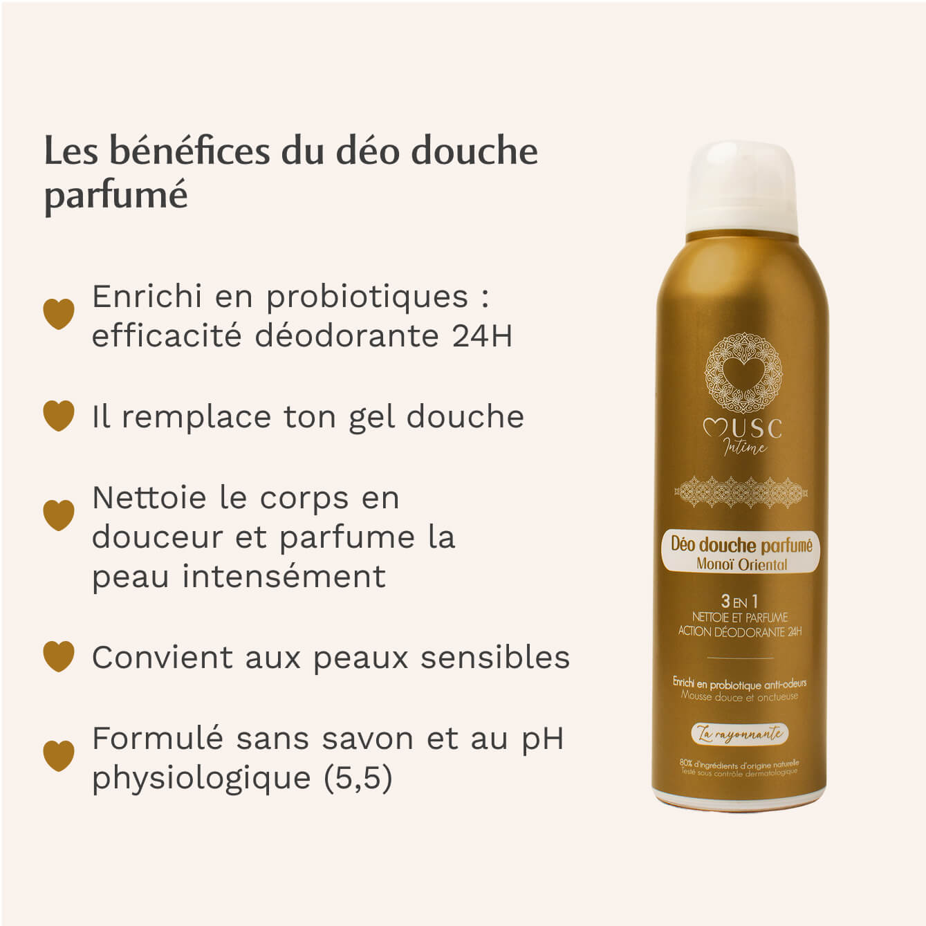 Déo douche parfumé Monoï Oriental - La Rayonnante Image