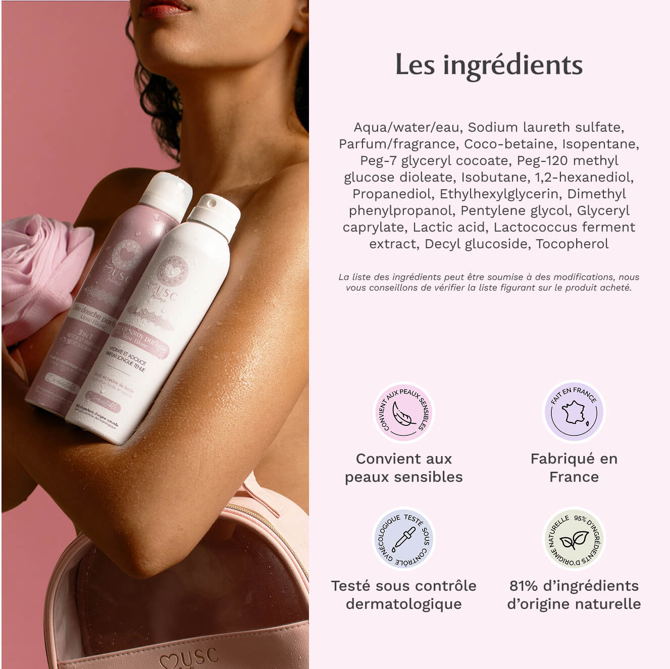 Déo douche parfumé Musc Blanc - L'Irrésistible Image