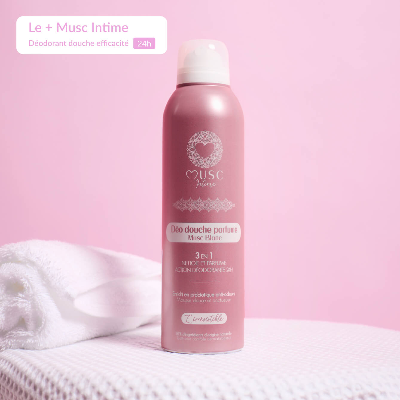 Déo douche parfumé au Musc Blanc - l'Irrésistible Image