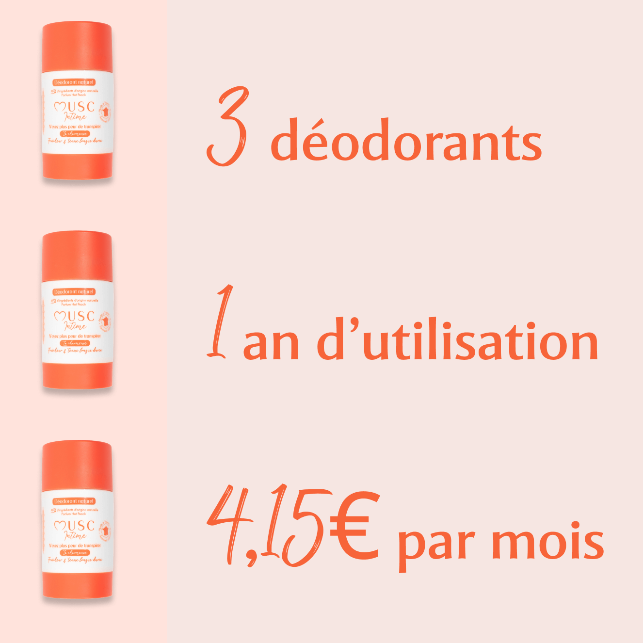 Déodorant Naturel à la Hot Peach - La Charmeuse Image
