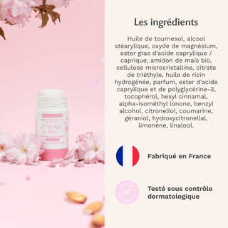 Le duo de l'Innocente : Déodorant Naturel Sakura + 30 Lingettes Musc Blanc