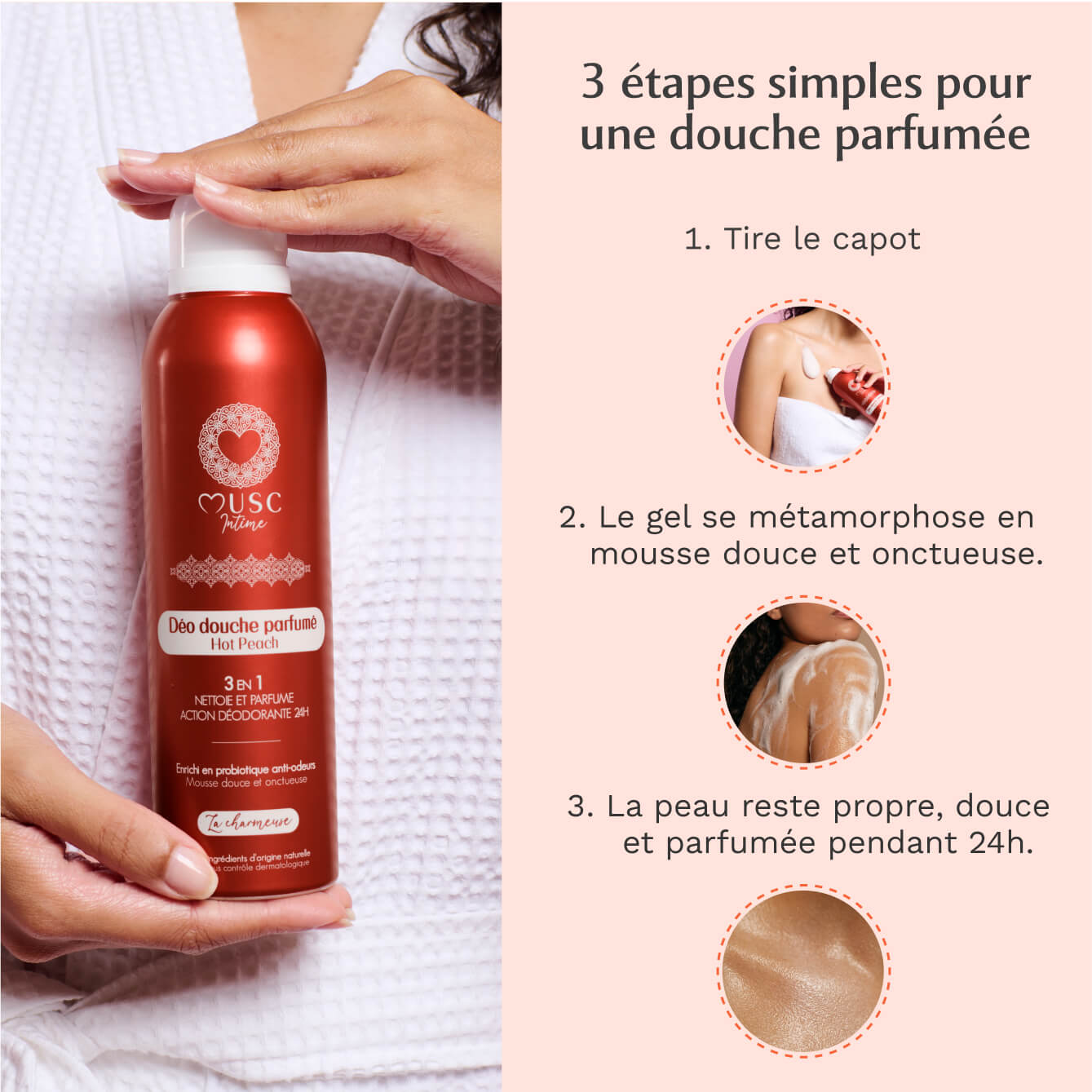 Déo douche parfumé Hot Peach - La Charmeuse Image