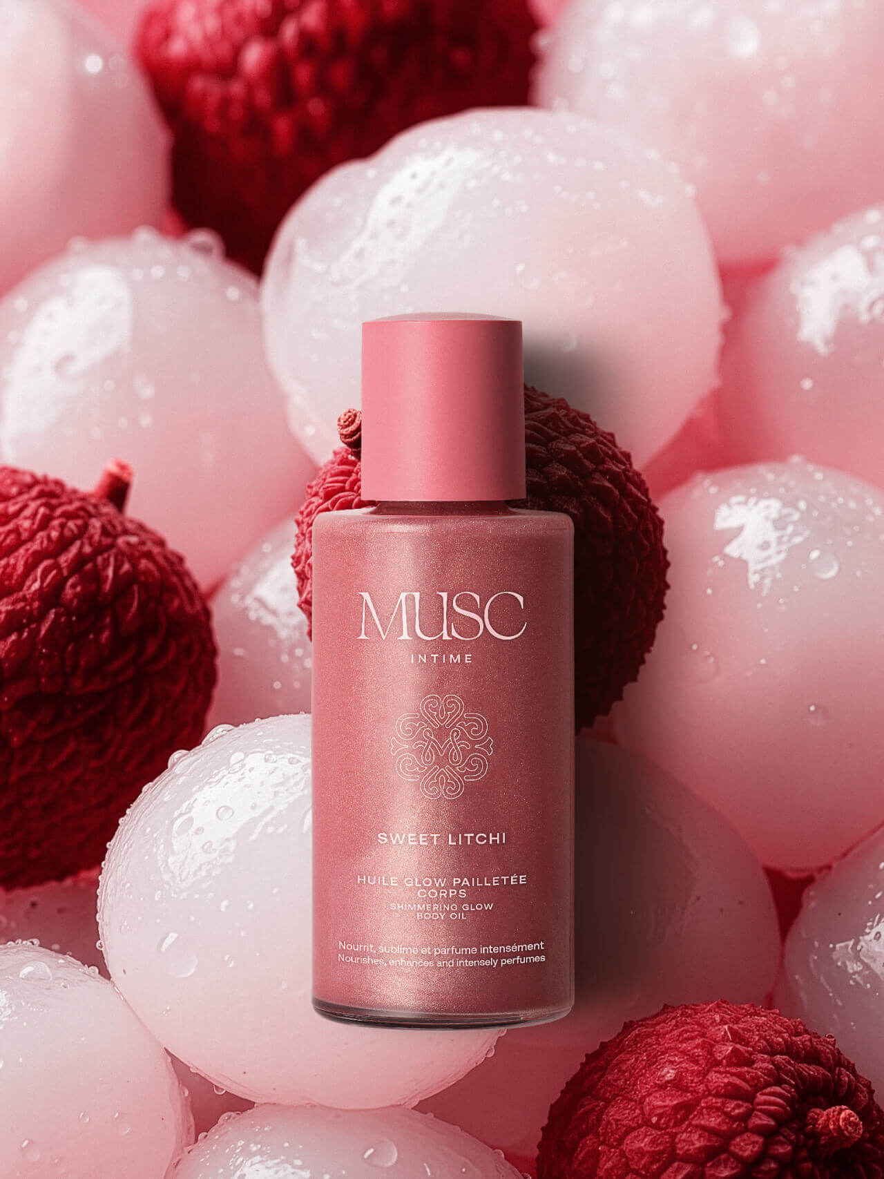 Sweet Litchi - Huile Glow Pailletée Corps Image