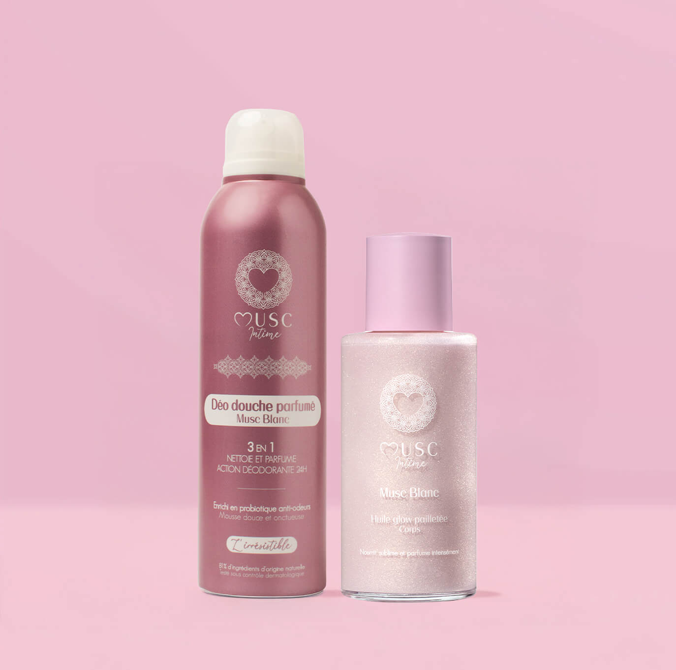 Le Kit douche Pailleté Musc Blanc Image