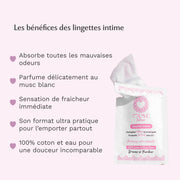 Lingettes toilette Intime au Musc Blanc - l'Irrésistible Image