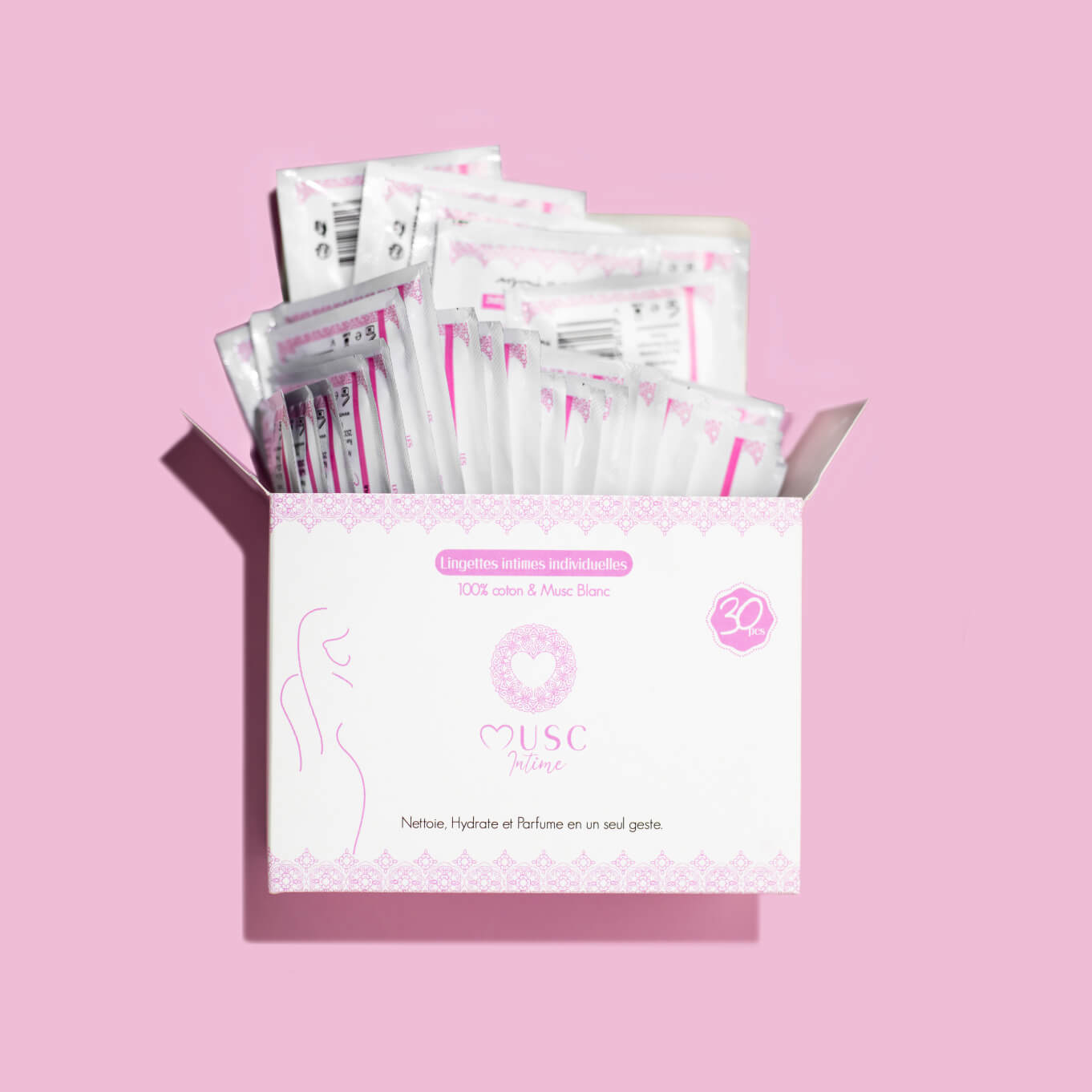 Lingettes toilette Intime au Musc Blanc - l'Irrésistible Image