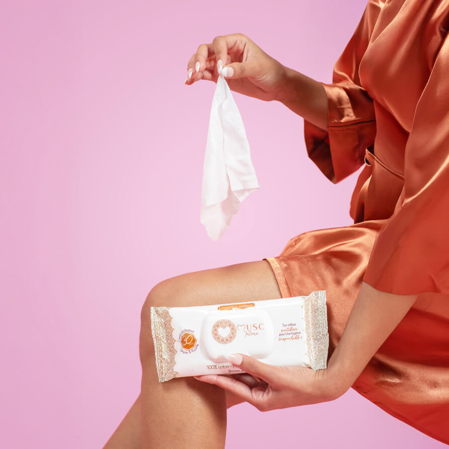 Lingettes Intimes - Paquet de 30 - Amber Flower - La Précieuse Image