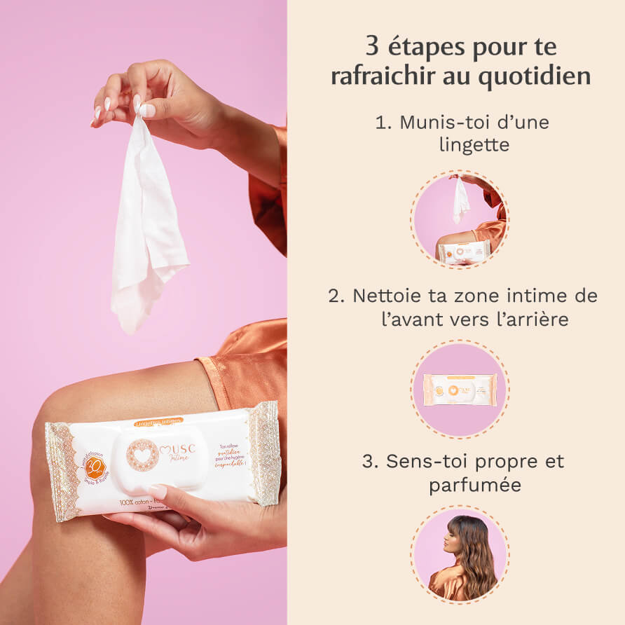 Lingettes Intimes - Paquet de 30 - Amber Flower - La Précieuse Image