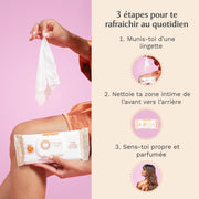 Lingettes Intimes - Paquet de 30 - Amber Flower - La Précieuse Image