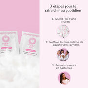 Lingettes toilette Intime au Musc Blanc - l'Irrésistible Image