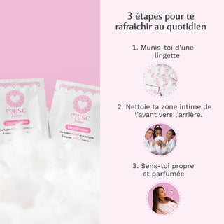 Lingettes toilette intimes - Boite de 30pcs