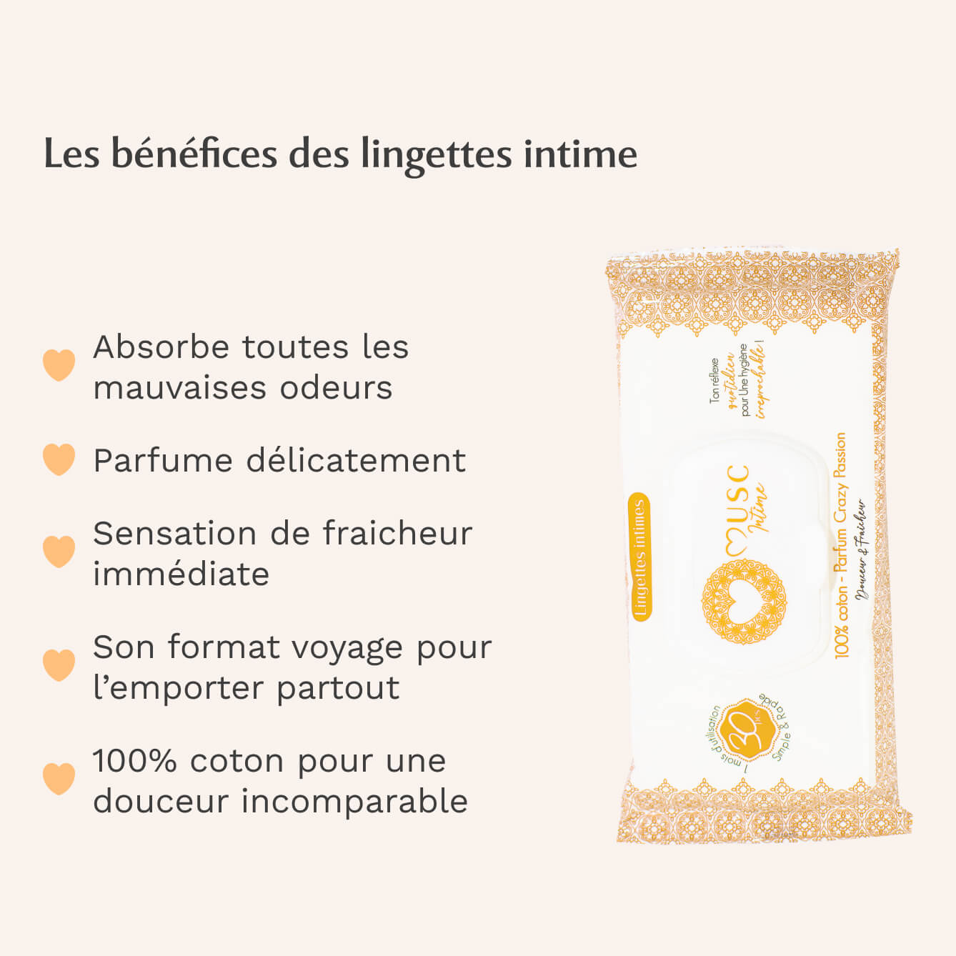 Lingettes toilette intime - Paquet de 30 à la Crazy Passion - La Pulpeuse Image