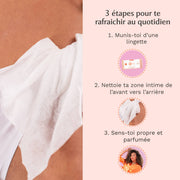 Lingettes toilette intime - Paquet de 30 à la Hot Peach - La Charmeuse Image