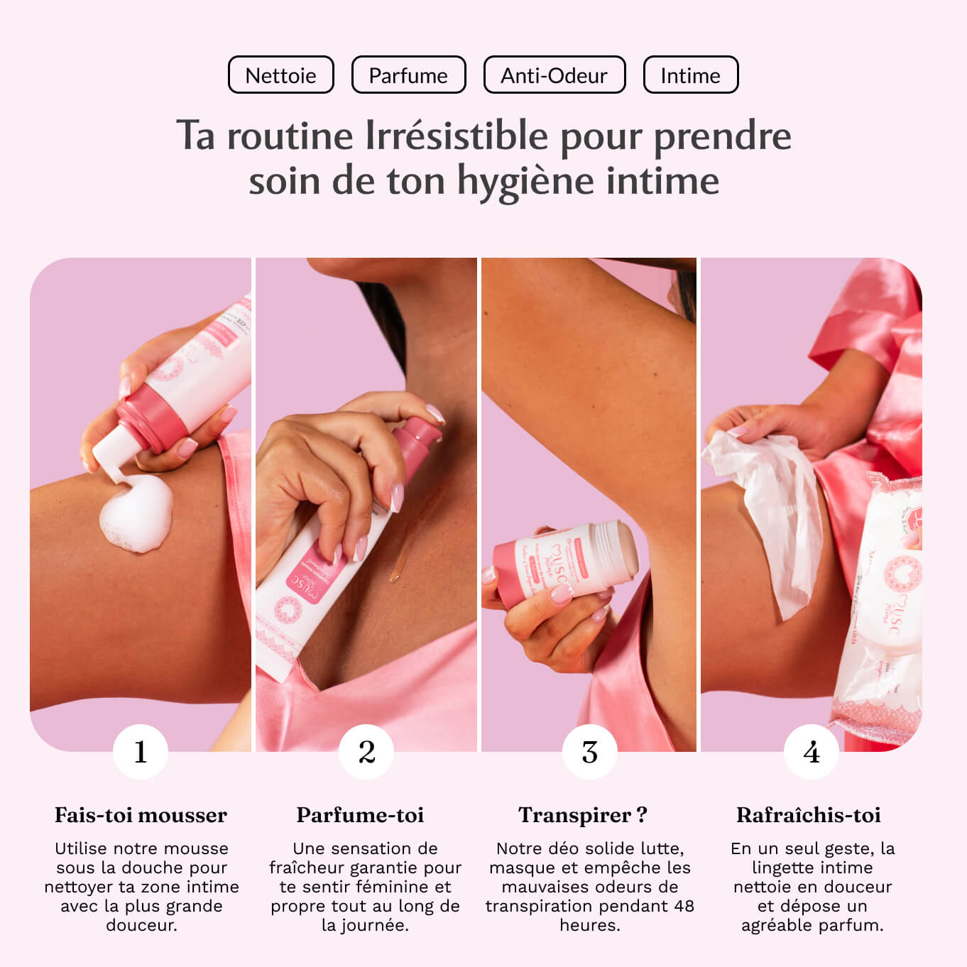 Lingettes toilette intime au Sweet Litchi - La Délicieuse x30 Image
