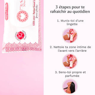 Lingettes Intimes Sweet Litchi - La Délicieuse x30