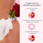 Lingettes toilette intime - Paquet de 30 à la Rose Mystik - L'Envoûtante Image