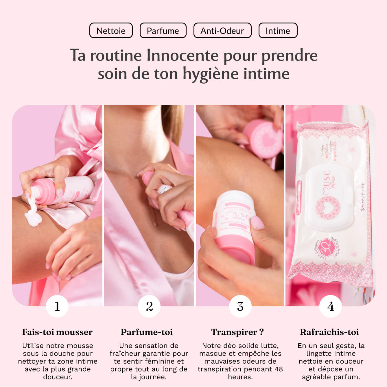 Lingettes toilette intime - Paquet de 30 au Sakura - L'Innocente Image