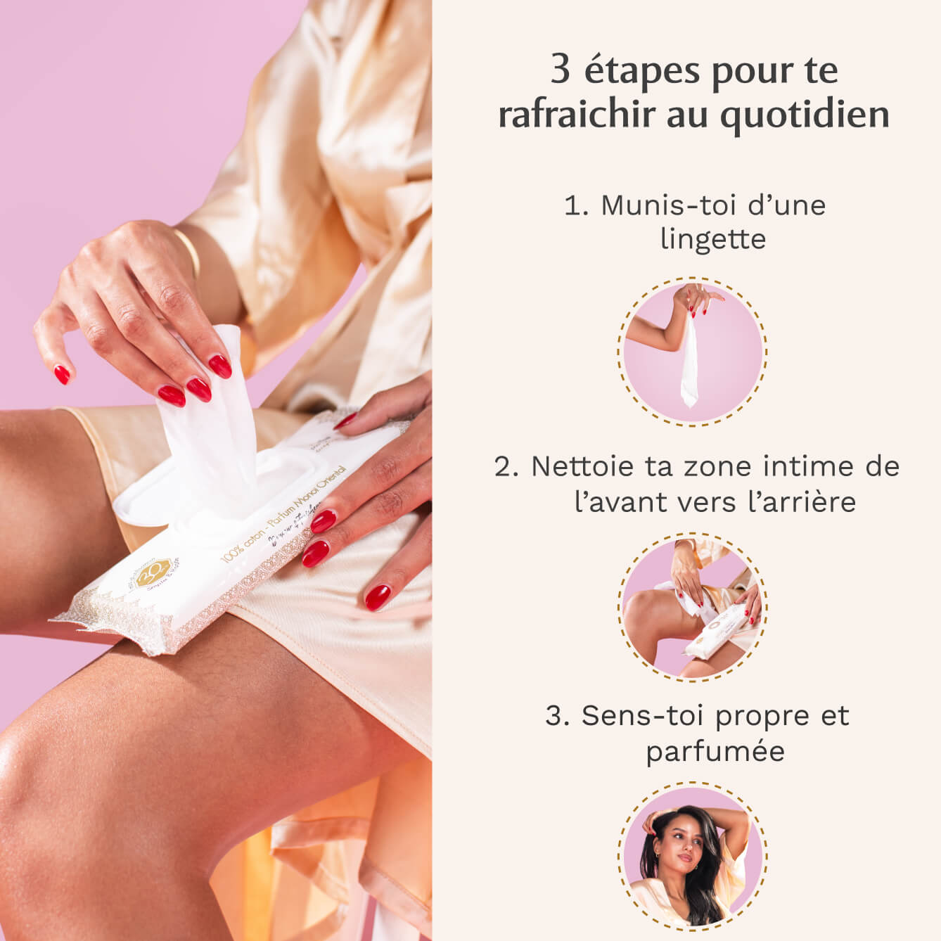 3 Paquets de Lingettes + 1 offert Monoï Image