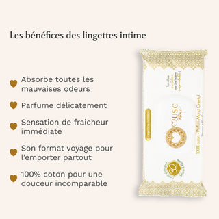 Lingettes Intimes - Paquet de 30 - Monoi Oriental - La Rayonnante