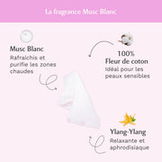 Lingettes toilette Intime au Musc Blanc - Paquet de 30 Image