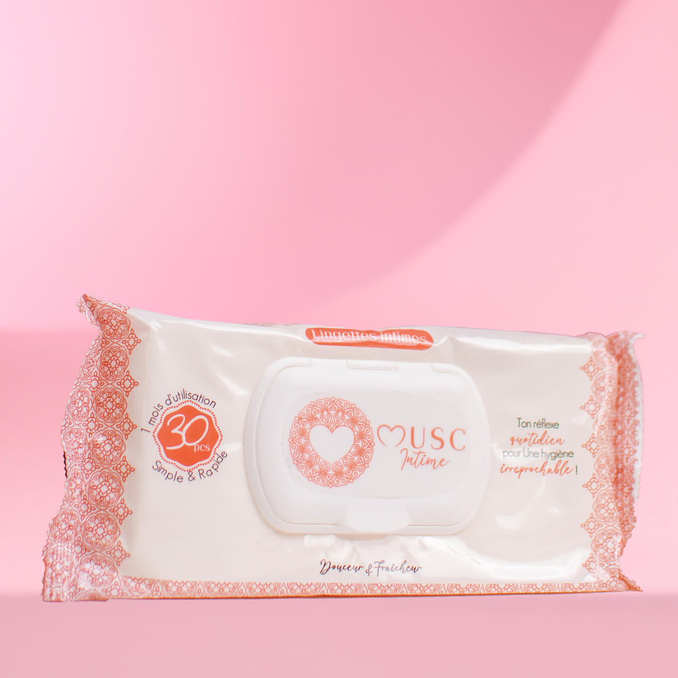 Lingettes toilette intime - Paquet de 30 à la Hot Peach - La Charmeuse Image