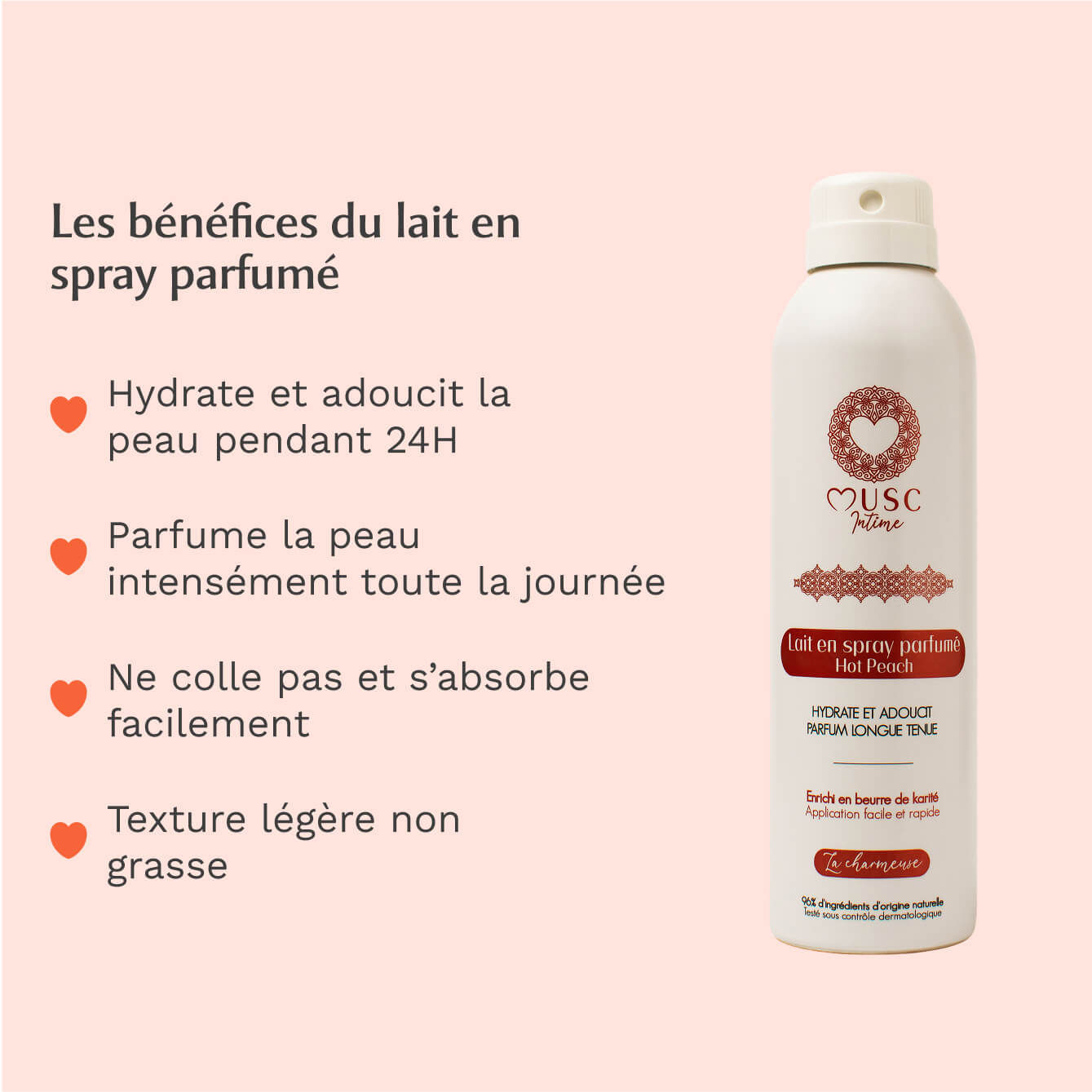 Lait en spray parfumé Hot Peach - La Charmeuse Image