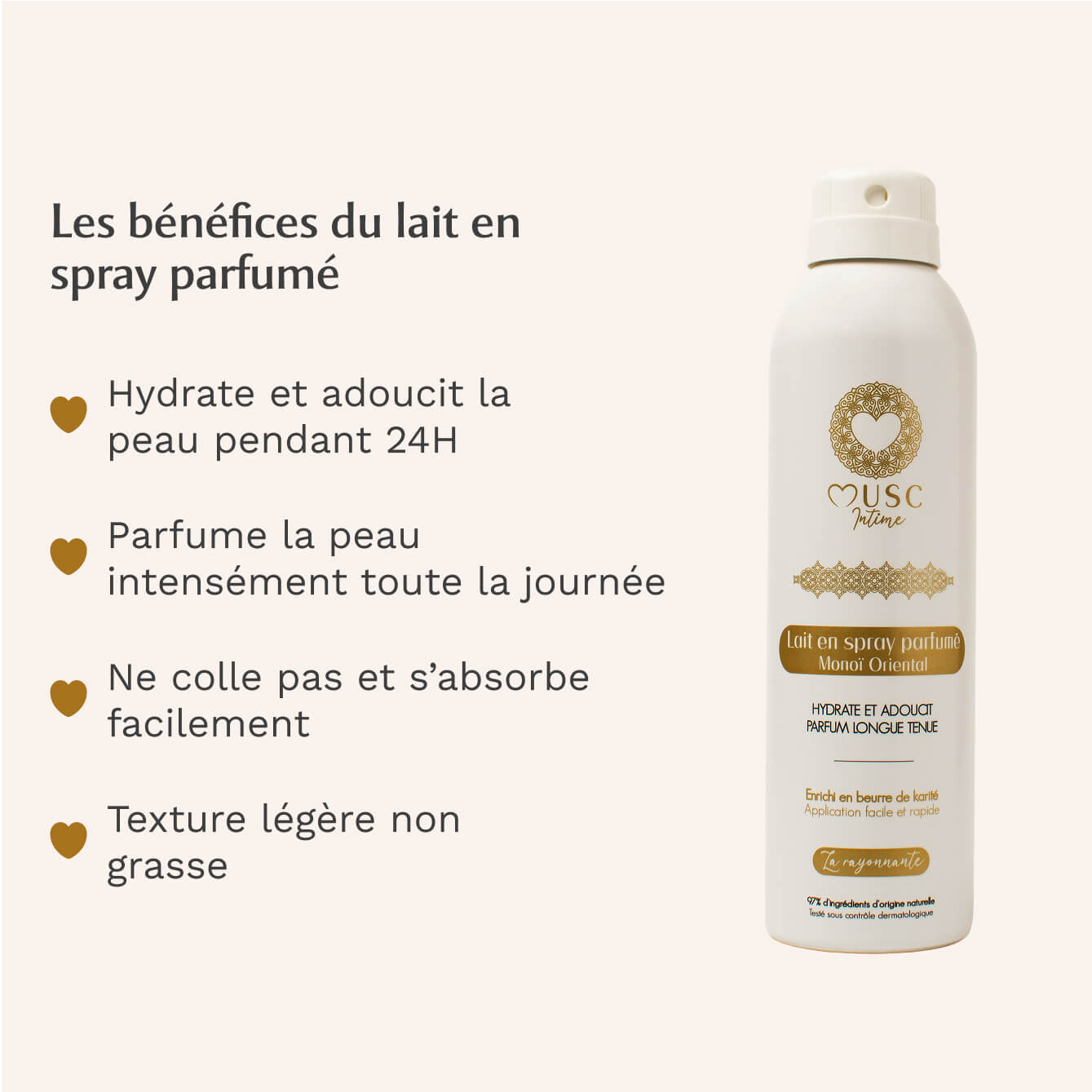 Lait en spray parfumé Monoï Oriental - La Rayonnante Image