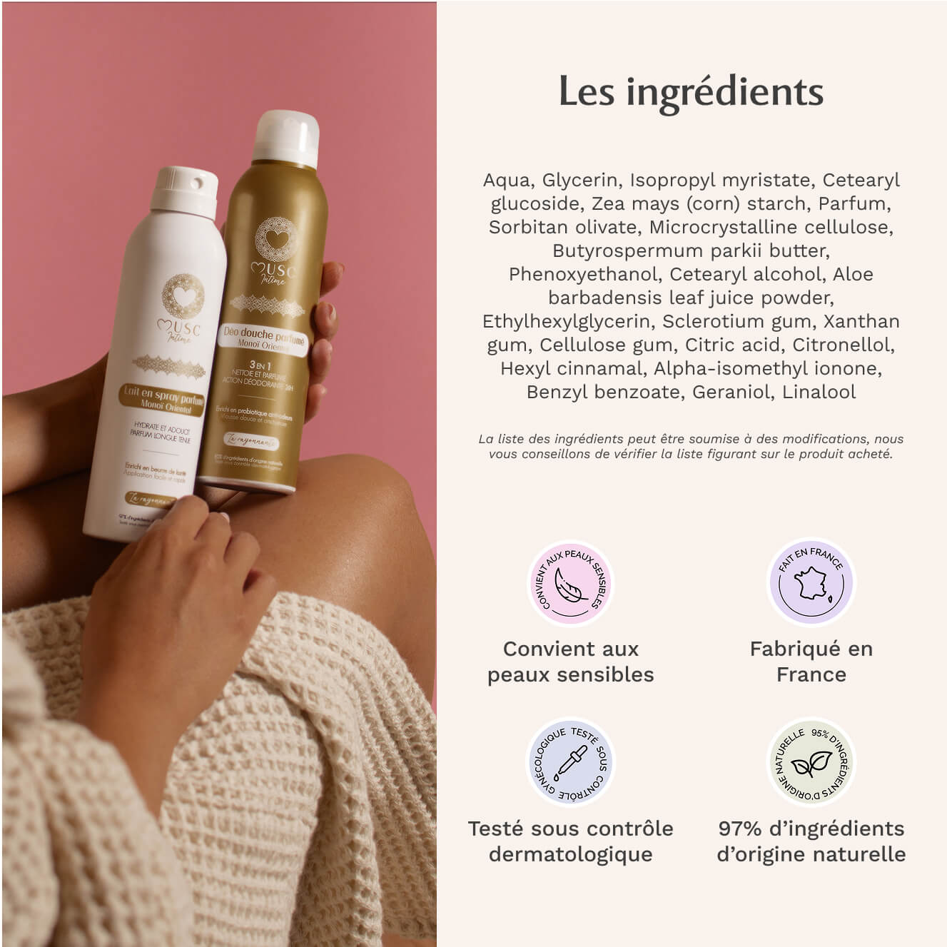 Lait en spray parfumé Monoï Oriental - La Rayonnante Image