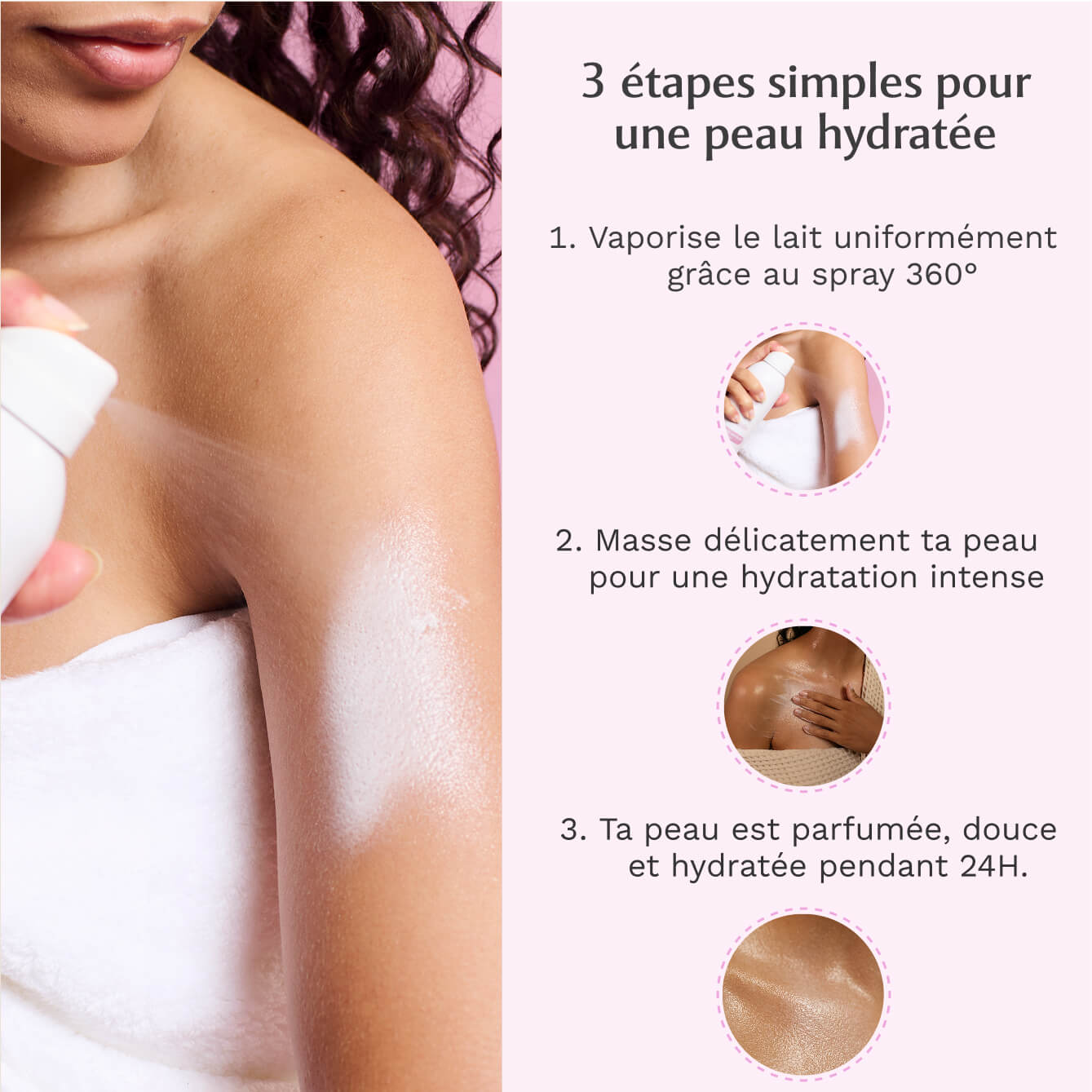 Lait en spray parfumé Musc Blanc - L'Irrésistible Image