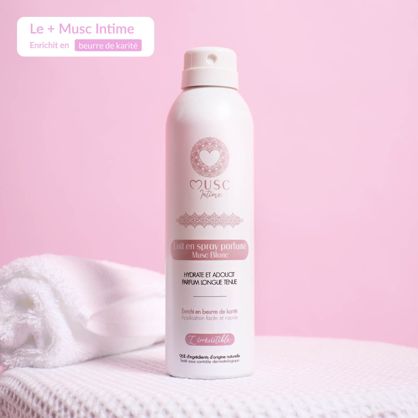 Lait en spray parfumé au Musc Blanc - l'Irrésistible Image