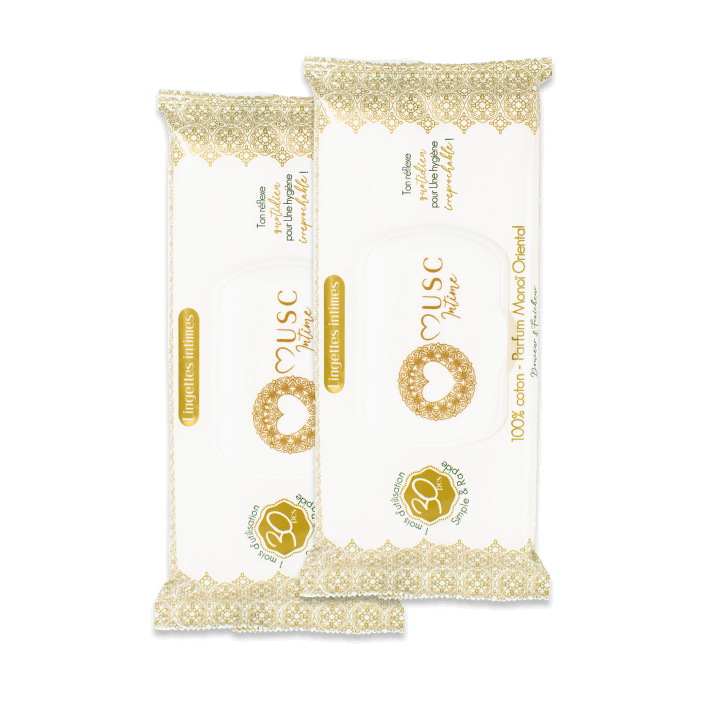 Lingettes toilette intime - Paquet de 30 au Monoï Oriental - La Rayonnante Image