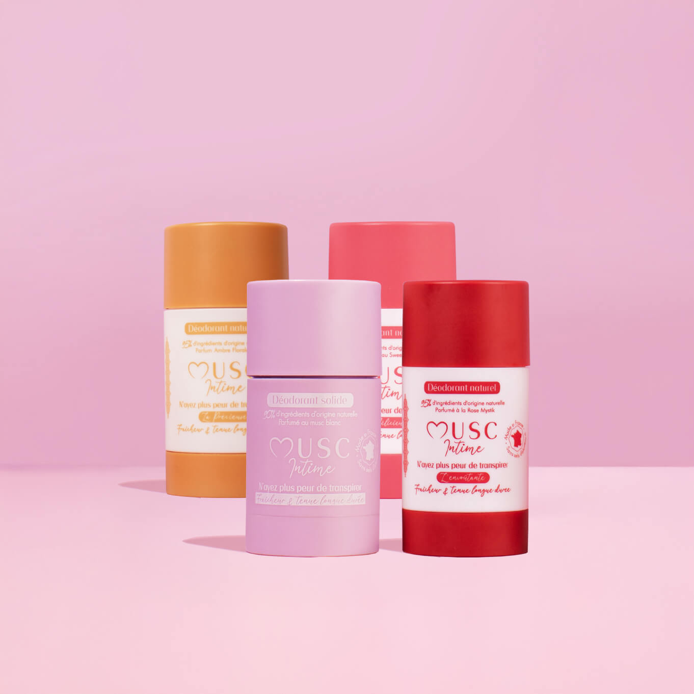 Pack of 4 natural deodorants Image