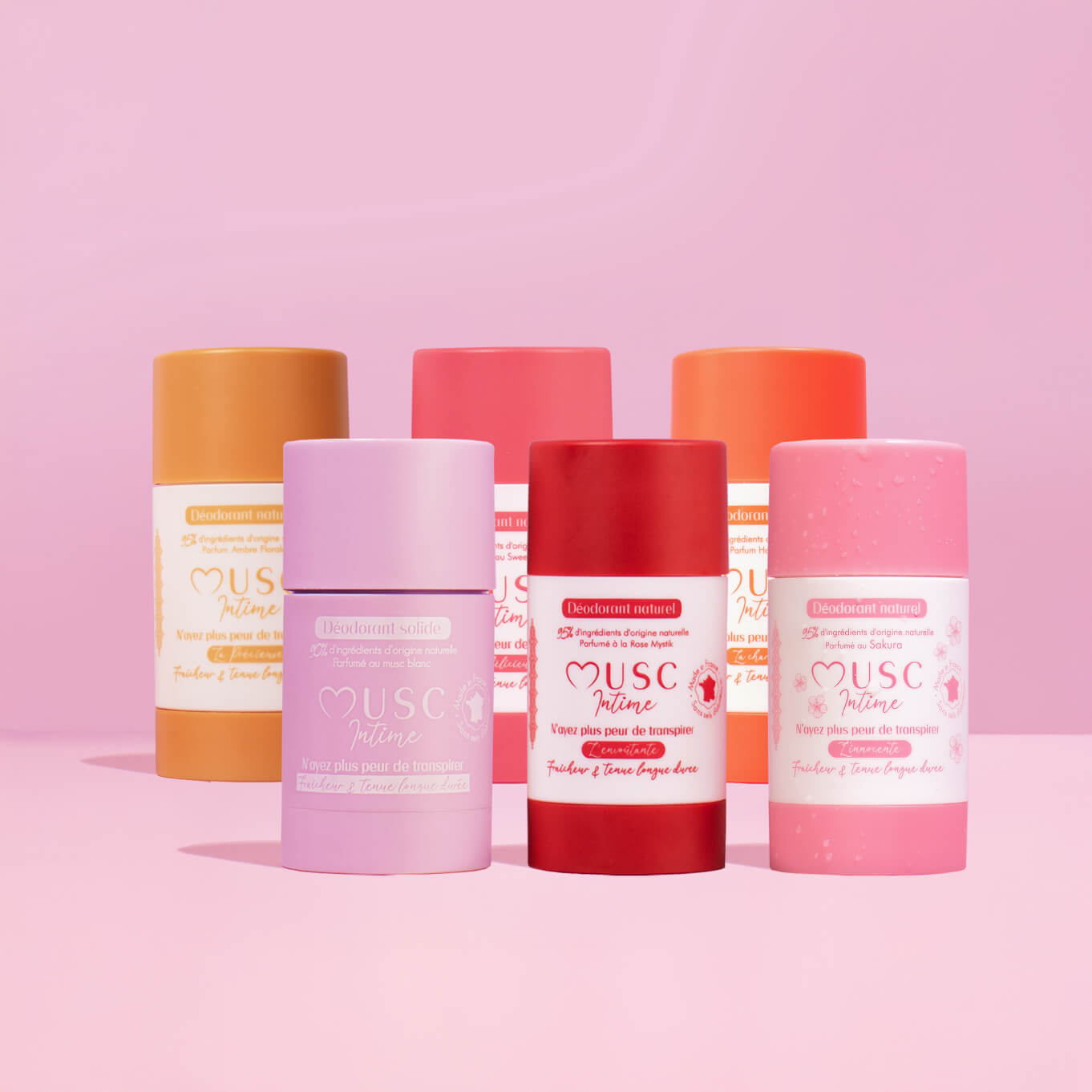 Pack of 6 natural deodorants Image