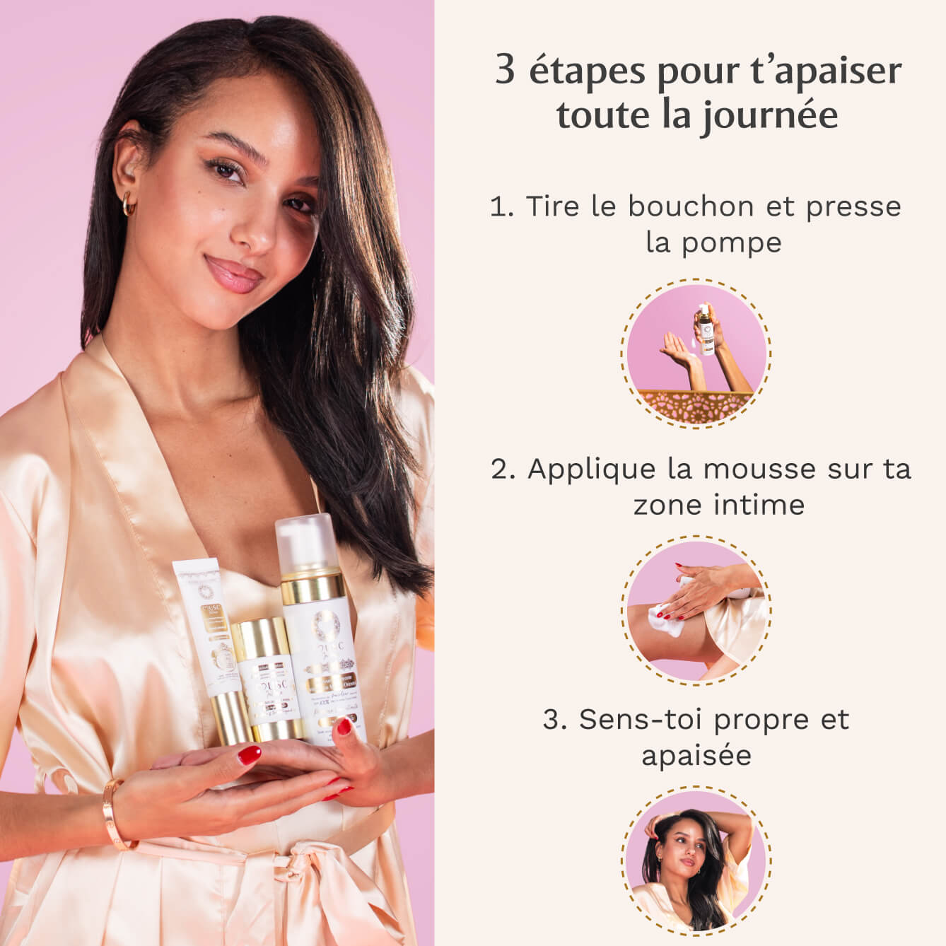 Mousse nettoyante intime au Monoï Oriental - La Rayonnante (150ml) Image