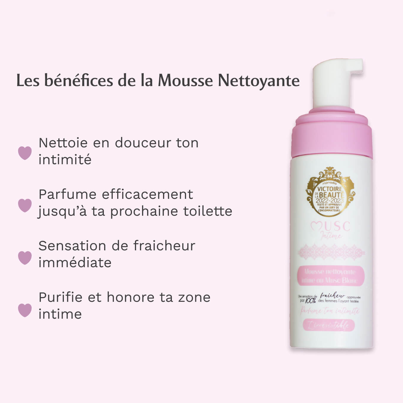 Mousse nettoyante intime au Musc Blanc (150ml) Image