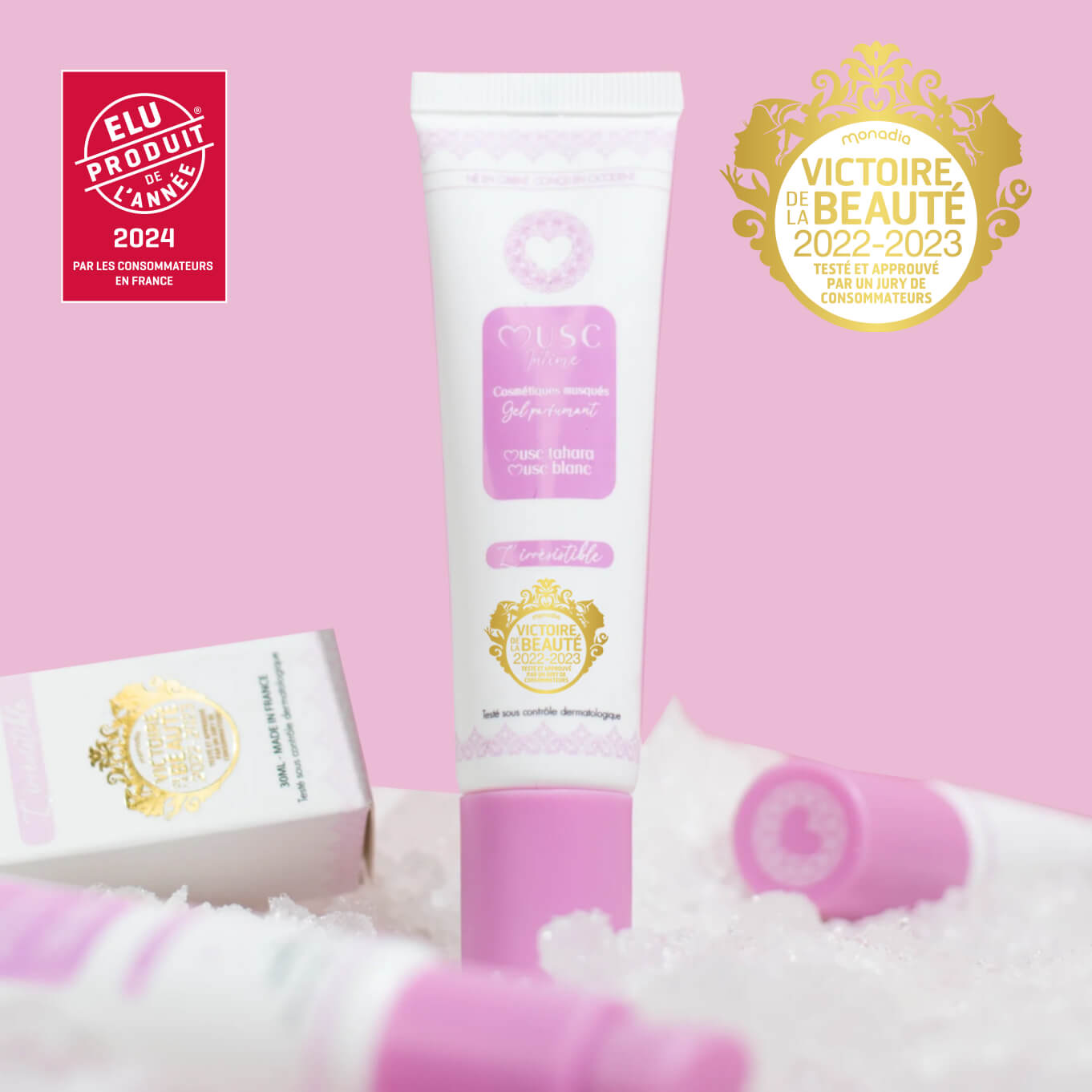 Gel parfumant l'irrésistible au Musc Blanc (30ml) Image